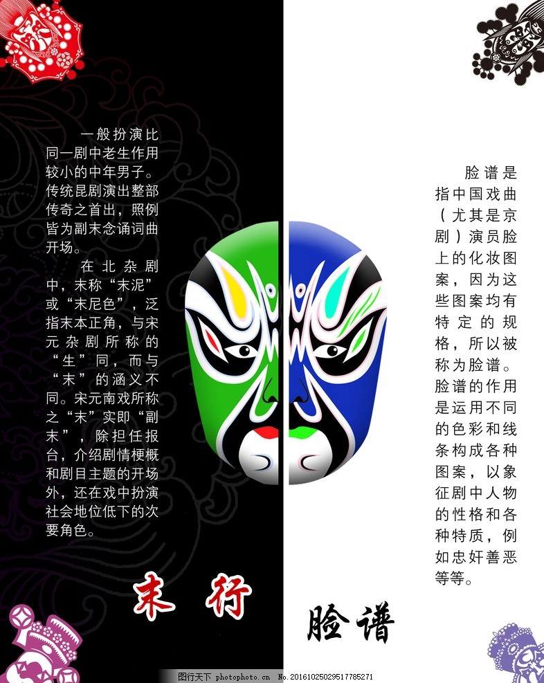中国戏曲脸谱,唱戏 化妆图案 京剧 豫剧 曲剧 末