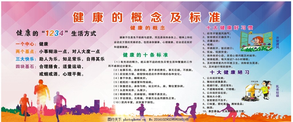 健康的概念及标准,健康的标准 十条标准 健康好习惯-图行天下图库