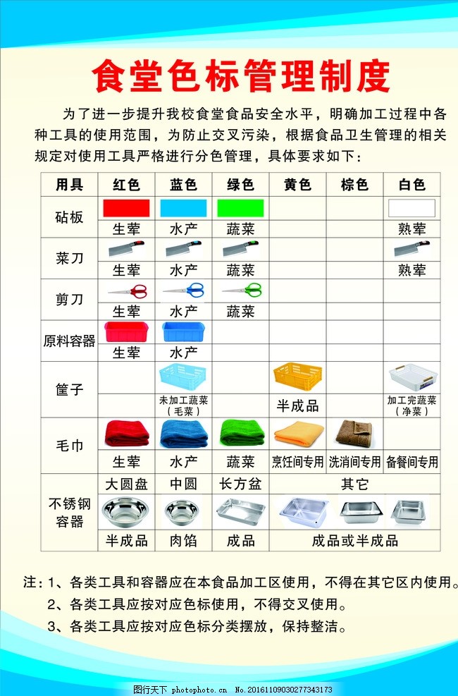 食堂色标管理制度