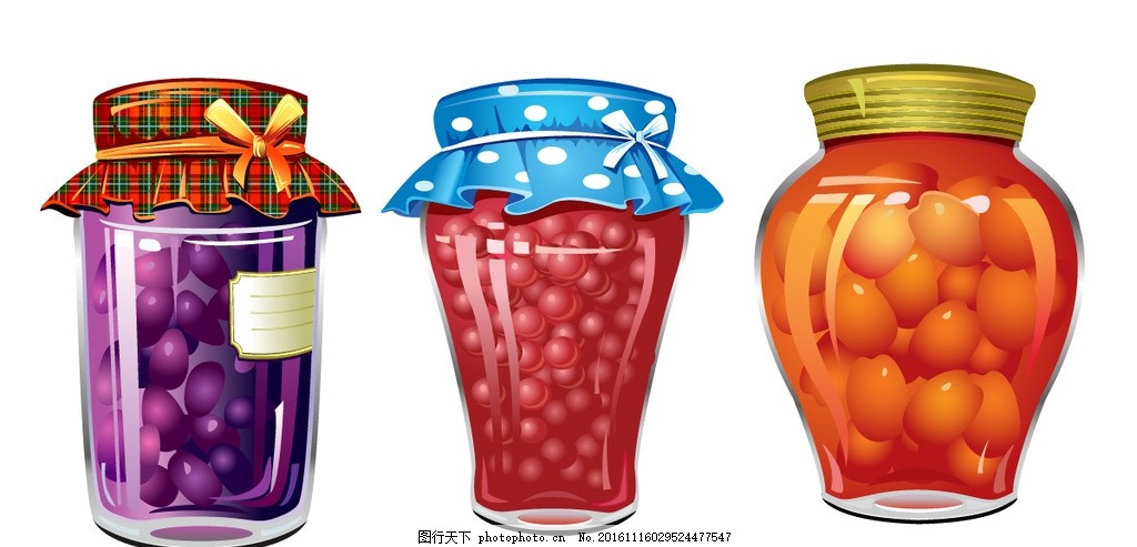 水果罐头,矢量素材 罐头素材 矢量罐头 玻璃器皿