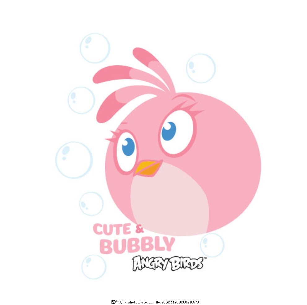 愤怒的小鸟 可爱 卡通 游戏 矢量图 动漫动画