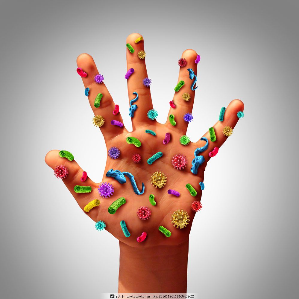 手掌上的细菌图片