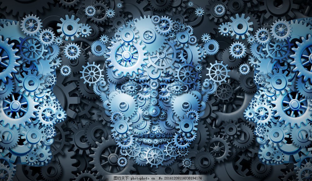 创意大脑齿轮图片