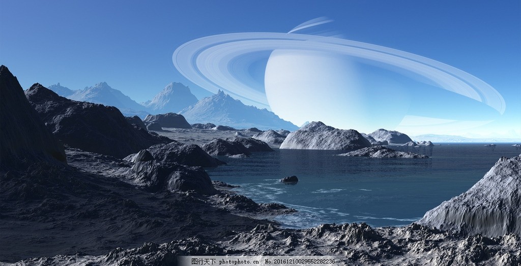 未来,星空 星球 席卷 卫星 木星 夜空 灾难 飓风-