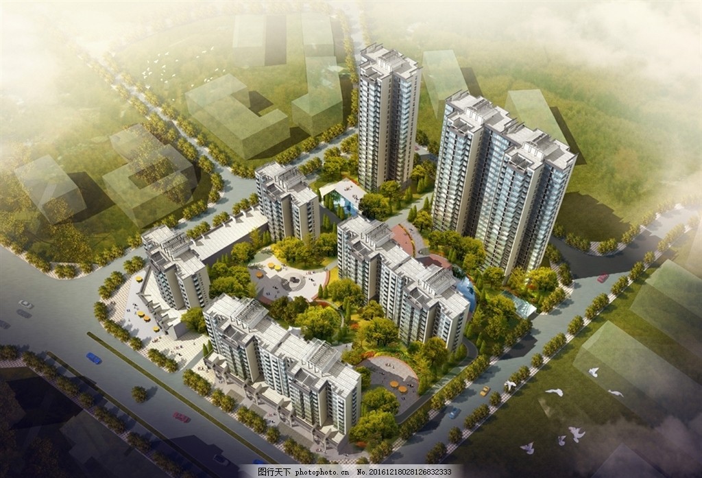 府谷二期经济适用房鸟瞰图