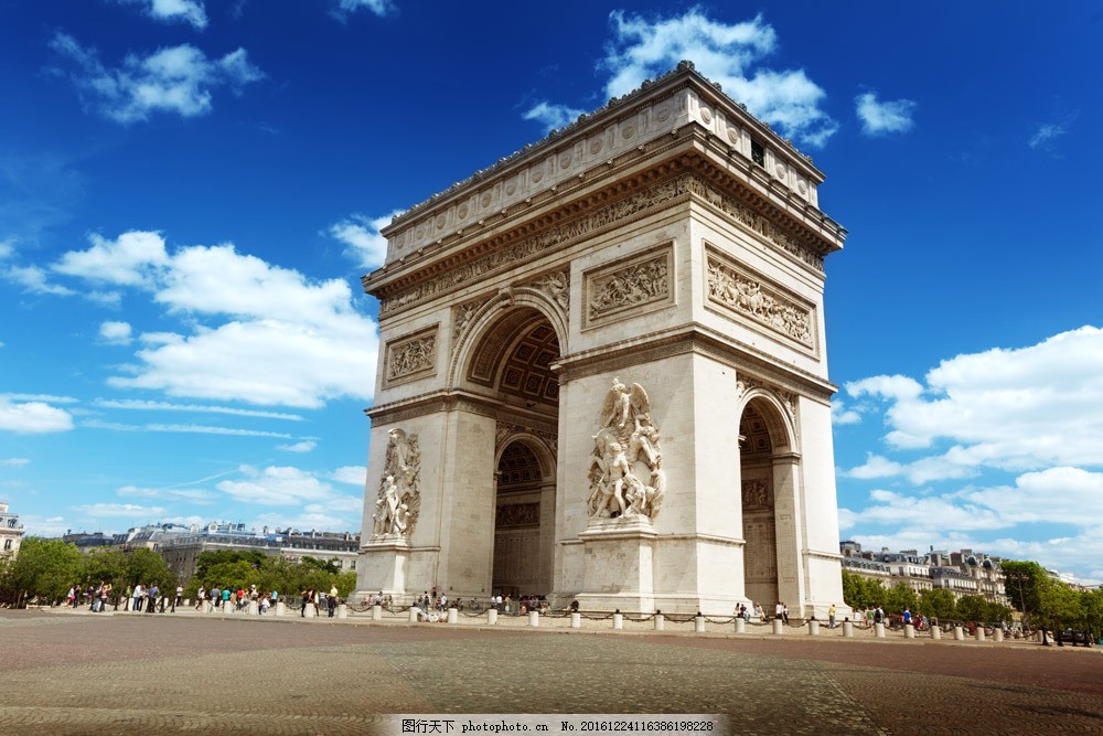 法国巴黎凯旋门图片