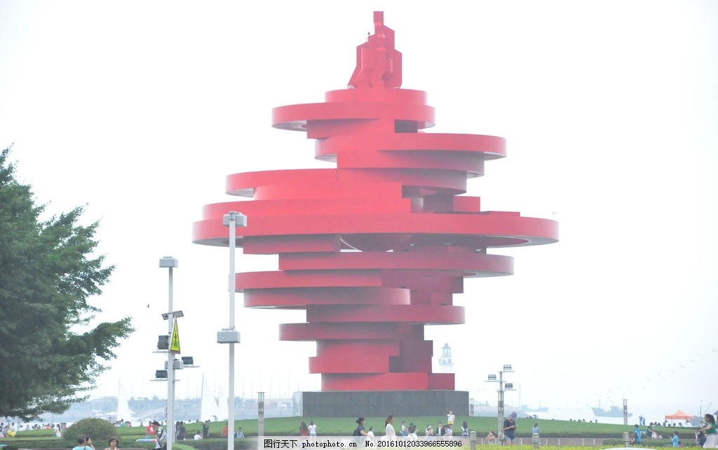 五四广场,五四,广场,青岛,红色,旅游,摄影,旅游摄影,人文景观,300DPI,JPG